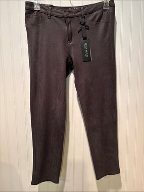 NWT Bianco Faux Suede Skinny with Python Textured Finish Pants Size 31